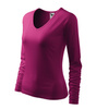 Bluzka damska Elegance Malfini – Długi Rękaw, Dekolt V w serek, BAWEŁNA + ELASTAN, slim‑fit 