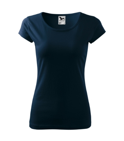 Dopasowana Koszulka Damska T-shirt bawełniana PURE 122 Granatowa