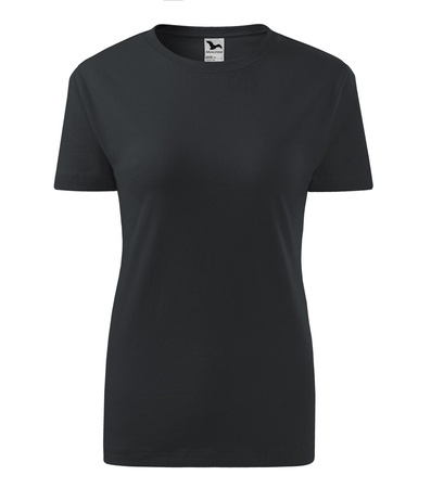 Bawełniana Koszulka Damska Dopasowany Krój CLASSIC NEW EBONY GRAY