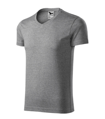 Koszulka męska dopasowana 180 g/m² 85% bawełna slim-fit Malfini V-neck 146 serek elegancka 