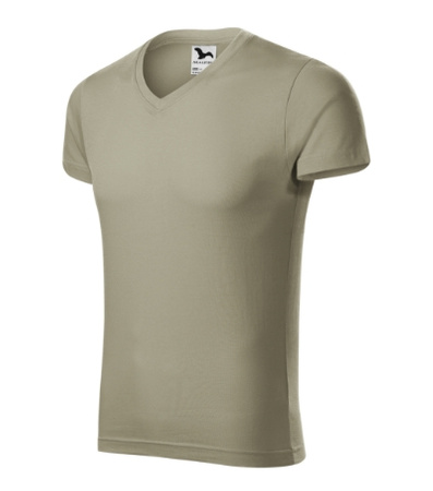 Koszulka męska dopasowana 180 g/m² 100% bawełna slim-fit Malfini V-neck 146 serek elegancka 