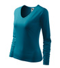 Bluzka damska Elegance Malfini – Długi Rękaw, Dekolt V w serek, BAWEŁNA + ELASTAN, slim‑fit 