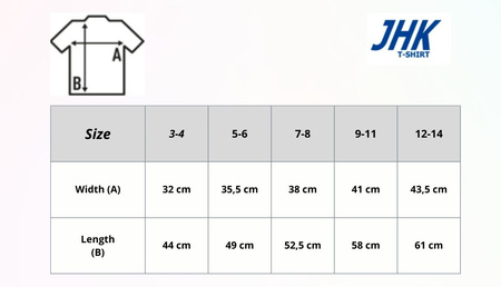 Wygodna i Trwała Dziecięca Koszulka JHK z Wzmocnionym Ściągaczem