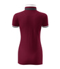 Koszulka Pique Polo damska polówka COLLAR UP 100% bawełna czerwona