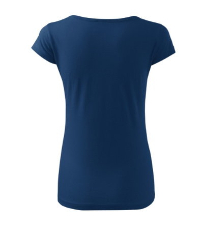 Dopasowana Koszulka Damska T-shirt bawełniana PURE 122 Niebieska