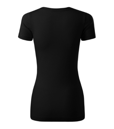 Elastyczna Koszulka Damska Slim-Fit Bawełna Czarna ACTION