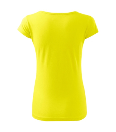 Dopasowana Koszulka Damska T-shirt bawełniana PURE 122 Cytrynowa