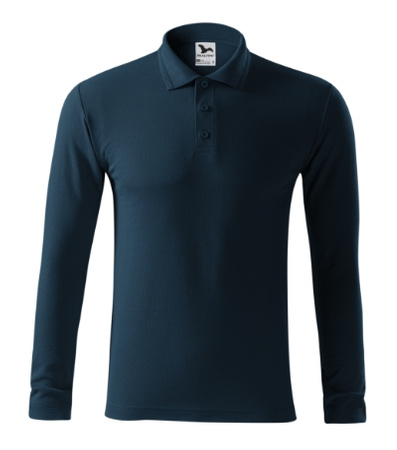 ELEGANCKIE Pique Polo LS Męskie Polówka Długi Rękaw MALFINI Bawełna