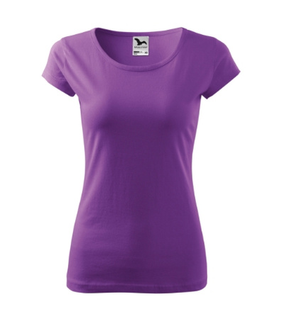 Dopasowana Koszulka Damska T-shirt bawełniana PURE 122 Fioletowa