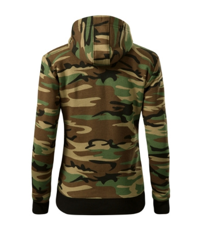 Bluza CAMO ZIPPER dla kobiet, z miękkiej mieszanki bawełny i poliestru