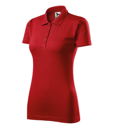 KOSZULKA POLO DAMSKA SINGLE J. T-SHIRT DAMSKI MALFINI CZERWONA 223