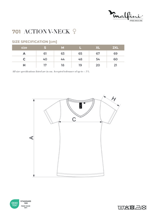 Damska koszulka V-neck, która podkreśla sylwetkę