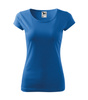 Dopasowana Koszulka Damska T-shirt bawełniana PURE 122 Lazurowa