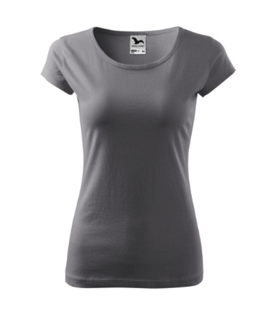 Dopasowana Koszulka Damska T-shirt bawełniana PURE 122 Stalowa