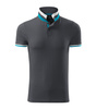 Koszulka Pique Polo męska polówka COLLAR UP 100% bawełna szara
