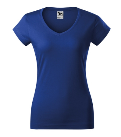 Koszulka damska gładka 180 g/m² Malfini Fit V-neck 162 slim z dekoltem w serek 100 % bawełna 