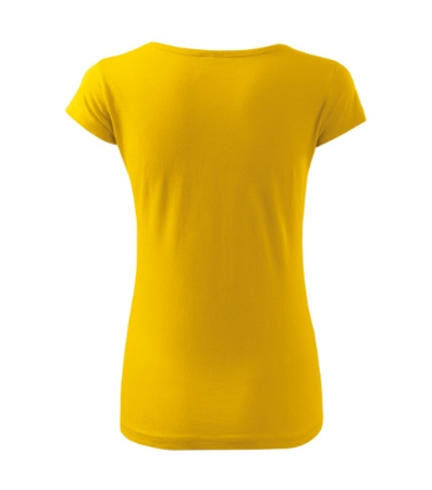 Dopasowana Koszulka Damska T-shirt bawełniana PURE 122 Żółta