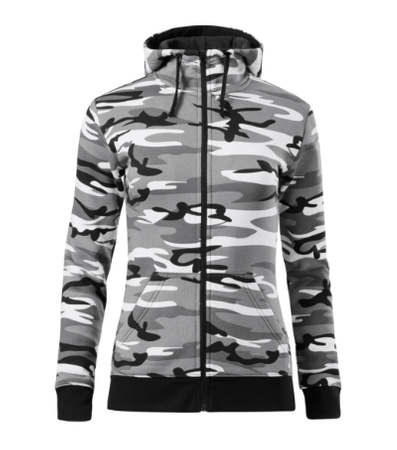 Bluza CAMO ZIPPER dla kobiet, z miękkiej mieszanki bawełny i poliestru