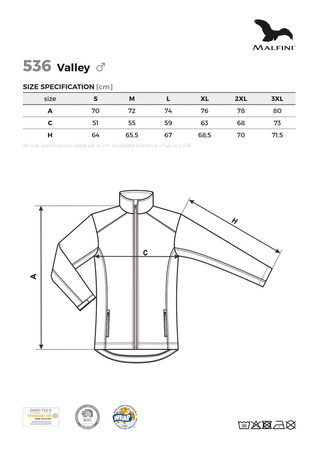Kurtka Męska 3-warstwowa Membrana TPU Valley softshell czarny