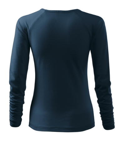 Bluzka damska Elegance Malfini – Długi Rękaw, Dekolt V w serek, BAWEŁNA + ELASTAN, slim‑fit 