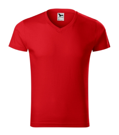 Koszulka męska dopasowana 180 g/m² 100% bawełna slim-fit Malfini V-neck 146 serek elegancka 