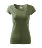 Dopasowana Koszulka Damska T-shirt bawełniana PURE 122 Khaki