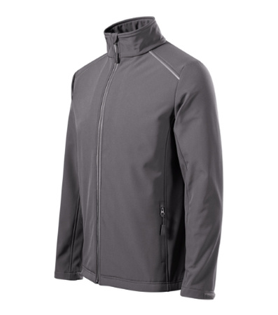 Kurtka Męska 3-warstwowa Membrana TPU Valley softshell stalowy
