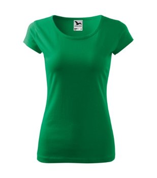 Dopasowana Koszulka Damska T-shirt bawełniana PURE 122 Zielona
