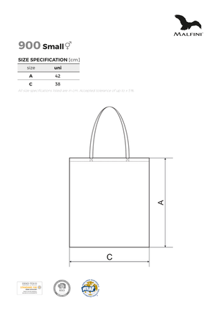 Handy900 - Bawełniana torba na zakupy unisex, lekka i łatwa w przechowywaniu