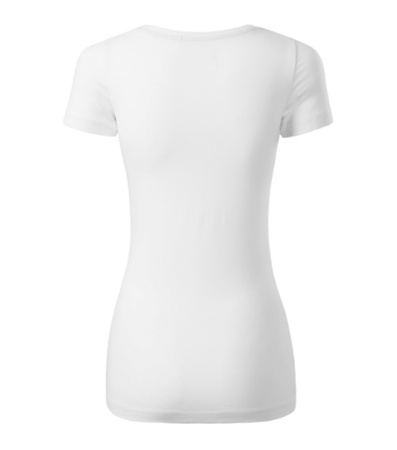 Elastyczna Koszulka Damska Slim-Fit Bawełna Biała ACTION