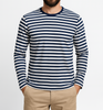 Koszulka w paski z długim rękawem 100 % bawełna 150 g/m² MARYNARSKA – Malfini Sailor LS 807