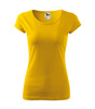 Dopasowana Koszulka Damska T-shirt bawełniana PURE 122 Żółta