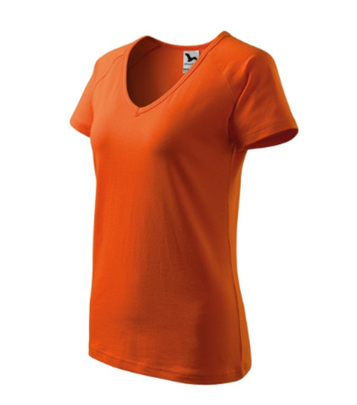 Elastyczna damska koszulka Bawełna MALFINI DREAM Slim-Fit POMARAŃCZOWA
