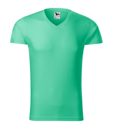 Koszulka męska dopasowana 180 g/m² 100% bawełna slim-fit Malfini V-neck 146 serek elegancka 