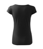 Dopasowana Koszulka Damska T-shirt bawełniana PURE 122 Czarna