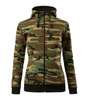 Bluza CAMO ZIPPER dla kobiet, z miękkiej mieszanki bawełny i poliestru