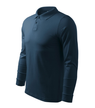 Elegancka Męska Koszulka Polo SINGLE J. Długi Rękaw Bawełniana Jersey