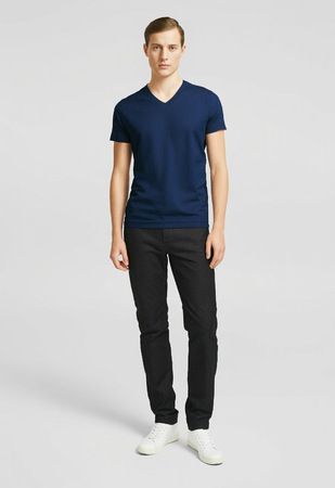Koszulka męska dopasowana 180 g/m² 100% bawełna slim-fit Malfini V-neck 146 serek elegancka 