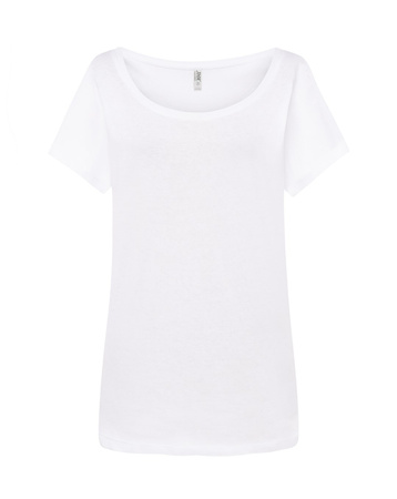 Damski T-shirt Trinidad od JHK: Rozszerzane Rękawy i Komfort na Lato