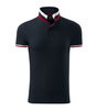Koszulka Pique Polo męska polówka COLLAR UP 100% bawełna niebieska