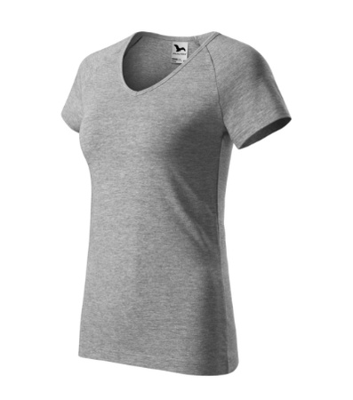 Elastyczna damska koszulka Bawełna MALFINI DREAM Slim-Fit CIEMNOSZARA