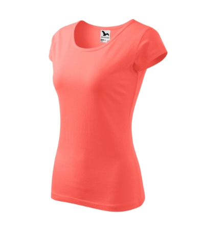 Dopasowana Koszulka Damska T-shirt bawełniana PURE 122 Coral