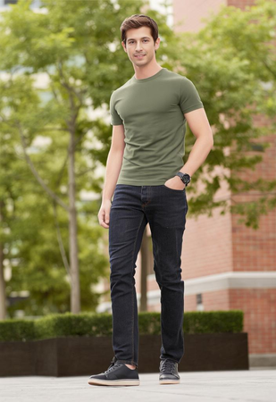 Koszulka męska BASIC 129 160 g/m² 100% bawełna T-shirt lekki przewiewny 