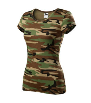 Elegancja na Co Dzień - Koszulka Damska CAMO PURE