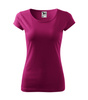 Dopasowana Koszulka Damska T-shirt bawełniana PURE 122 Fuchsia Red