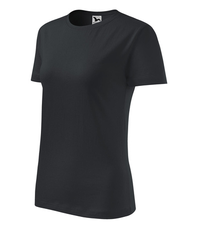 Bawełniana Koszulka Damska Dopasowany Krój CLASSIC NEW EBONY GRAY