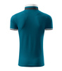 Koszulka Pique Polo męska polówka COLLAR UP 100% bawełna niebieska
