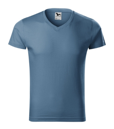 Koszulka męska dopasowana 180 g/m² 100% bawełna slim-fit Malfini V-neck 146 serek elegancka 