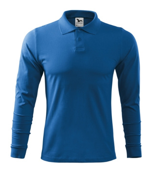 Elegancka Męska Koszulka Polo SINGLE J. Długi Rękaw Bawełniana Jersey