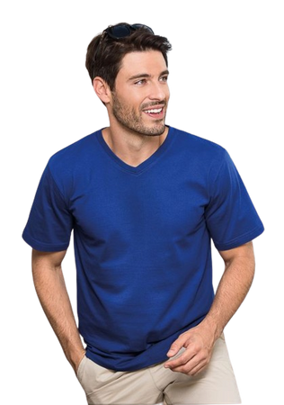 Koszulka Męska Heavy V-neck od Malfini Bawełna Wzmocnienie na Ramionach 200 g/m²